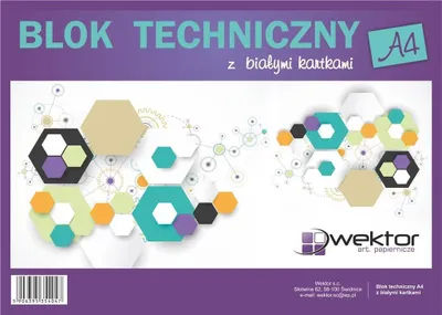 Zdjęcie produktu dla Blok techniczny A4 biały 10 kartek