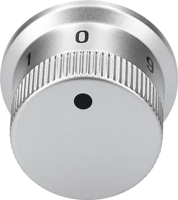 Produktbild von easyPART passend für 00422904 BOSCH Siemens 422904 Knebel Einstellknebel Kochzonenregler Kochplattenknebel Einstelldrehgriff Knopf Einkreis Drehgriff Dreknopf silber Kochstelle
