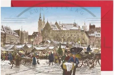 Produktbild von Mini-Adventskalender Nürnberg Christkindlesmarkt Grußkarte