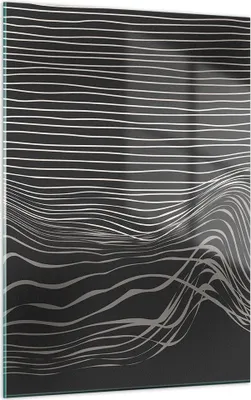 Produktbild von Bilder auf glas - Einteilig - Abstraktion Streifen Schwarz und Weiß - 50x70cm - Glasbilder - Wandbilder - Bilder - Wanddekoration aus Glas - Glas Bilder - Wandbild auf Glas - GPA50x70-4152