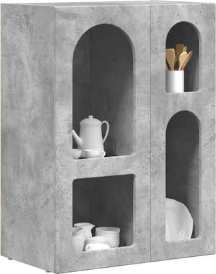 Zdjęcie produktu dla vidaXL Kredens betonowy szary 59 x 35 x 80,5 cm materiał drewnopochodny
