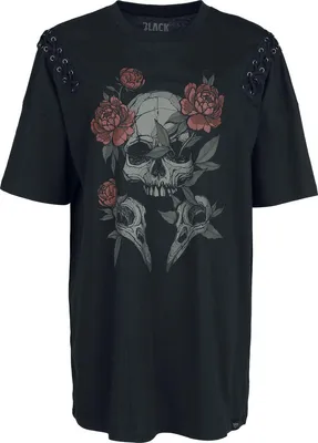 Produktbild von Black Premium by EMP Damen schwarzes Oversize-T-Shirt mit Used-Look für Frauen XL