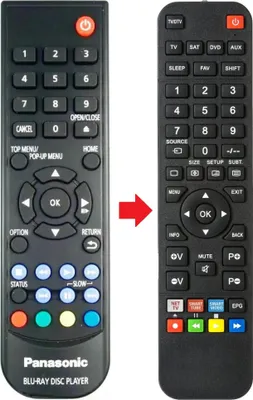 Produktbild von Fernbedienung passend für PANASONIC DPUB150 | DPUB154EGK | DPUB159