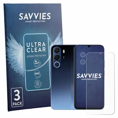 Produktbild von 6x Für realme C100x (Display+Kamera) Schutzfolie Savvies Displayschutz Display Schutz Folie Klar Transparent