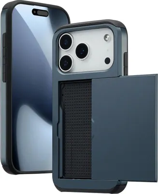 Zdjęcie produktu dla imoshion Etui z uchwytem na kartę do Apple iPhone 17 Pro - ciemnoniebieskie