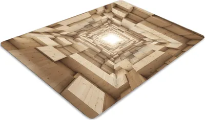 Produktbild von Stuhlunterlage Bürostuhlunterlage 120 cm x 90 cm Bodenmatte Bürostuhlunterlage - Abstraktionsholz