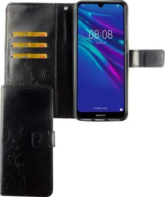 Produktbild von Huawei Y6 2019 Handy Hülle Schutz-Tasche Cover Flip-Case Kartenfach Schwarz