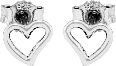 Produktbild von NKlaus Paar Herz Ohrstecker 925 Silber rhodiniert hochglanz Damen Ohrringe klein 13416