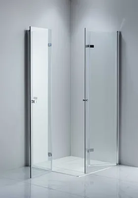 Produktbild von Duschkabine 75x90x185 cm Falttür, Duschabtrennung Eckdusche Eckeinstieg ESG