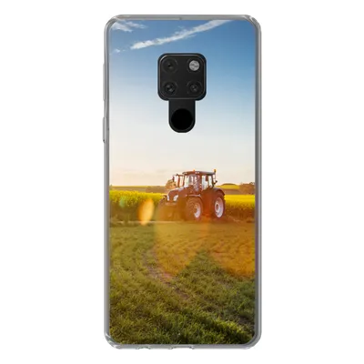 Produktbild von MuchoWow® Handyhülle Schutzhülle Hülle für Huawei P40 Lite Traktor - Gras - Sonnenuntergang Silikon Softcase Handy Hülle - Handy