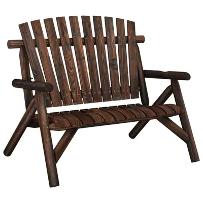 Image de vidaXL Banc de jardin 2 places 119x85x98 cm bois massif épicéa
