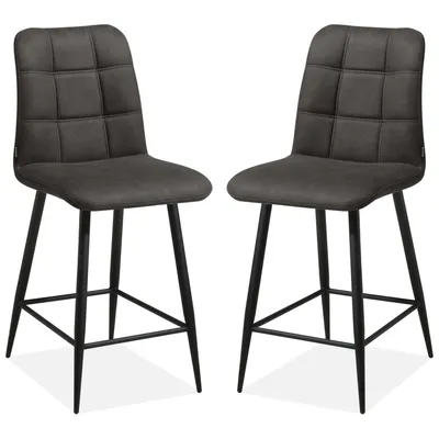Imagen del producto de MX Sofá, silla para bar, color antracita (juego de 2)