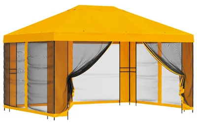 Immagine prodotto di Gazebo da giardino con pareti laterali 4 × 3 m Giallo