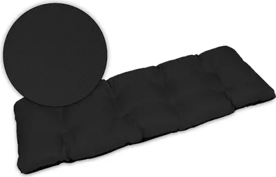 Produktbild von Sitzkissen Bankkissen Bankauflage für Gartenbank - 140x50 cm - Outdoor und Indoor - schwarz