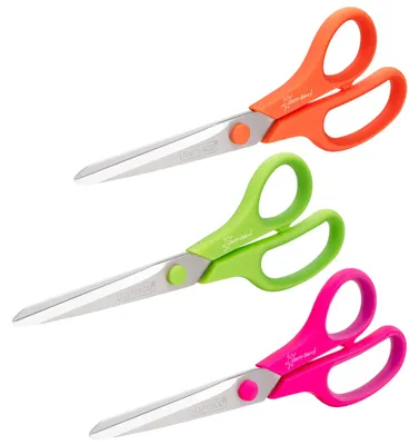 Produktbild von Rapesco 1667 21cm Titanklinge Soft Grip Griff Scheren, 3 Stück