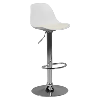 Produktbild von AMSTYLE KORSIKA Barhocker Kunstleder Weiß Hocker Sitzhocker Tresenhocker Design Barstuhl Tresenstuhl Barmöbel