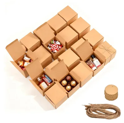 Productafbeelding van Set van 50 kleine cadeauverpakkingen - 7x7x7 cm