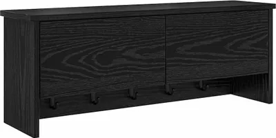 Image de Porte-manteau mural avec étagère Chêne noir 80 x 20 x 30 cm