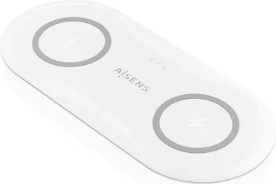 Image de AISENS ASCH-15W2WC059-W, Intérieur, USB, Chargement sans fil, Blanc