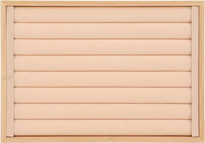 Image de Boîte de rangement pour bijoux - Organisateur à 7 rangées - Dimensions : 36 x 25 x 3 cm - Couleur : beige