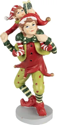 Produktbild von Clayre & Eef Weihnachtsdekorationsfigur Elf 19 cm Rot Grün Polyresin