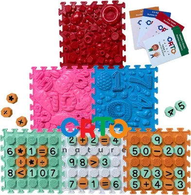 Produktbild von Sinnesmatte ORN für Kinder zum spielerischen Zählenlernen, aus farbigem PVC, 1kg