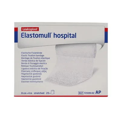 Immagine prodotto di Elastomull hospital 8 cmx4 m banda di fissaggio elastica bianca 20 pz