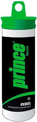 Image de Balles de squash Prince Rebel Double Dot, transparentes, lot de 3