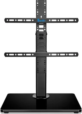 Immagine prodotto di Mobile TV universale per televisori da 32-55 pollici con base in legno - Mobile TV regolabile in altezza con sistema di gestione dei cavi - fino a 45 kg