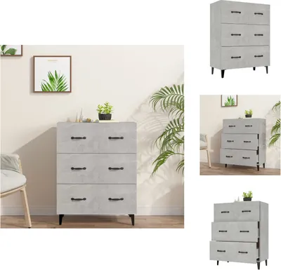 Produktbild von vidaXL Sideboard Betongrau 69,5x34x90 cm Holzwerkstoff -  Sideboards