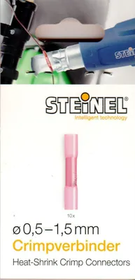 Produktbild von Steinel Crimpverbinder Ø 0.5 - 1.5 mm, 10 Stück, mit Innenkleber, wasserdicht-isoliert, stoßfest, wärme-schrumpfend