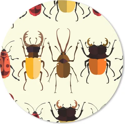 Produktbild von MuchoWow® Mauspad Mousepad Käfer - Muster - Insekten 20x20 cm - Mousepads - Maus Mat - Pad - Mausunterlage - Schreibtischmatte