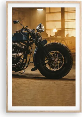 Produktbild von Gerahmtes Poster - Rahmen in heller Eiche - Motorrad Motor - 61x91,5 cm - Wand Bild - Wanddeko - Wandbilder - Kunstposter - Wandposter - Bilderrahmen - Bilder - Kunstdruck - Wandbild - P2NPA61x91-4233