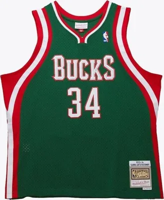 Obrázek produktu pro Basketbalový dres Mitchell & Ness Milwaukee Bucks #34 Giannis Antetokounpo Dark Jersey green - 2XL