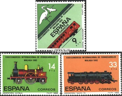 Produktbild von Briefmarken Spanien 1982 Mi 2556-2558 (kompl.Ausg.) postfrisch Eisenbahnkonreß