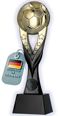 Image de Coupe Larius F3 pour le football, diamètre 26 cm, trophée doré pour les tournois et les événements