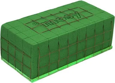 Produktbild von 1/1 Ziegel im Drahtgitter m. Holzboden, Steckschaum, Steckmasse, Steckmoos