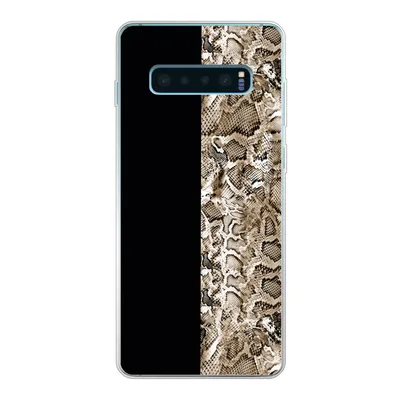 Produktbild von MuchoWow® Handyhülle Schutzhülle Hülle für Samsung Galaxy S10 Lite Schlange - Tiermuster - Braun Silikon Softcase Handy Hülle - Schutz