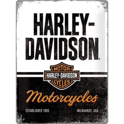 Image de Nostalgic-Art - Plaque en métal 30 x 40 cm - Harley-Davidson - Motorcycles