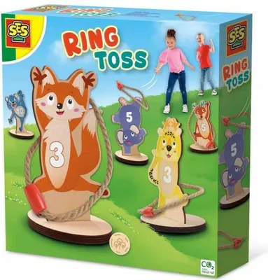 Produktbild von SES Creative 02312 - Outdoor Ringwerfen Spiel für Kinder - Spaß und Lernen im Freien, Wurf-Ring, 3 Jahr(e)