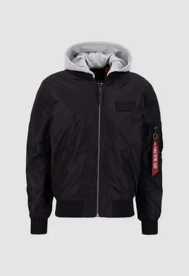 Produktbild von Alpha Industries Windabweisende Übergangsjacke mit Kapuze und Reißverschlusstaschen Größe: L