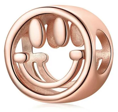 Produktbild von Smiley Charm-Anhänger aus Silber für Armbänder und Halsketten