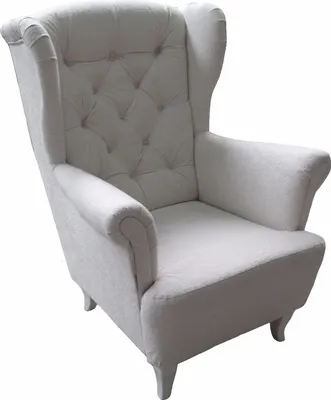 Produktbild von Sessel Ohrensessel Wohnzimmersessel  - Orlando - Webstoff Weiss