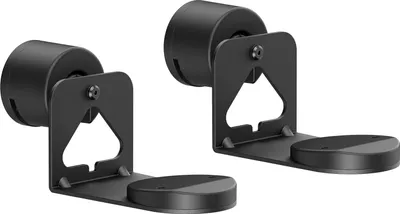 Immagine prodotto di PureMounts supporto per diffusori per Sonos Era 100 e 300, supporto a parete per diffusori con gestione dei cavi, orientabile +/-30°, inclinabile 0/-30°, capacità di carico 5 kg, nero, set da 2