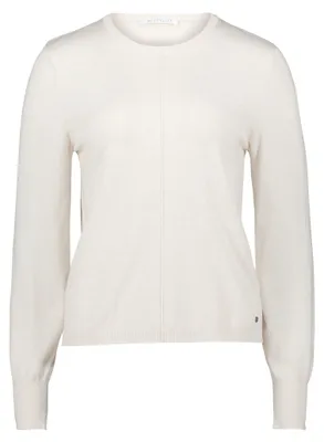Produktbild von Figurumspielender Langarm-Strickpullover mit Rundhals, 58 cm Gesamtlänge