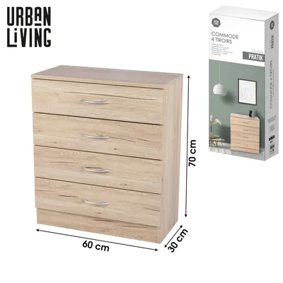 Produktbild von Urban Living Kommode PRATIK mit 4 Schubladen 60 x 30 x H70 cm 400154