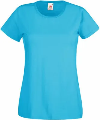 Produktbild von Fruit of the Loom - Lady-Fit Valueweight T - Azure Blue - M