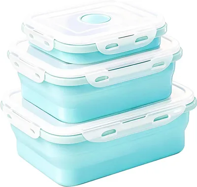 Produktbild von Lunchbox Set 3 Stücke, faltbar, auslaufsicher, für Büro