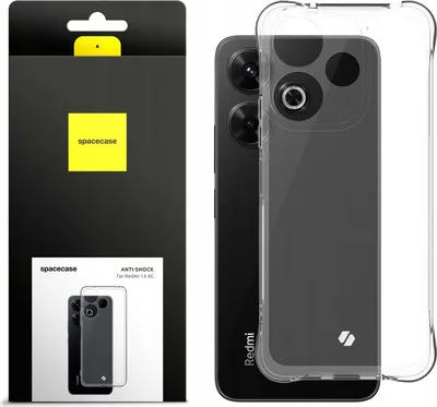 Zdjęcie produktu dla Silikonowe etui SPACECASE Anti-shock do Redmi 13 4G Przezroczysty