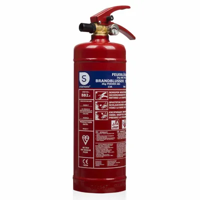 Produktbild von Smartwares Pulver-Feuerlöscher BB2 2 kg Klasse ABC Stahl 10.014.68